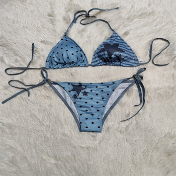 Sexy star sand triangle swimsuit cross-slim cute girl