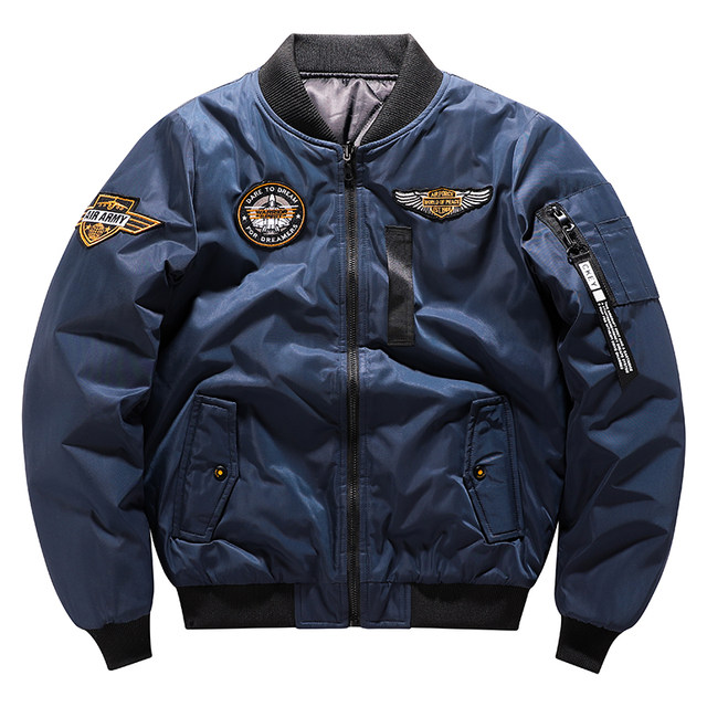 Jacket men's air force ma-1 trendy handsome pilot embroidered jacket ...