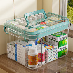 Xingyou Multi-Layer Small Medicine Box, Household Medicine Storage Box, Medicine Box, Large-Capacity Storage Box for Home Use, Large Medicine Box