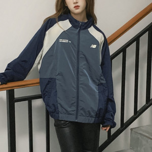 
New Balance Gender-free functional running jacket Zipper stand-up collar woven jacket NAE24011-BL