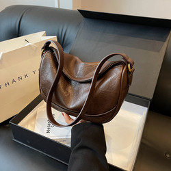 High-End Niche Design Bag for Women, New Fashion Versatile Shoulder Bag, Retro Commuter Crossbody Dumpling Bag