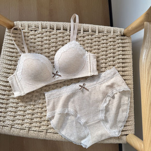 
Underwear girl Japanese sweet and gentle lace sexy small breasts gathered together to make her look big without steel ring support to prevent sagging bra