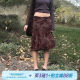Amywayvintage retro floral skirt double mesh hip fishtail skirt women