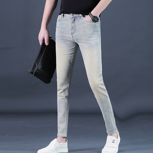 
2026 Summer Men's Pants Men's Jeans Men's Trendy Slim Small Feet Retro Versatile Casual Pants Thin Section