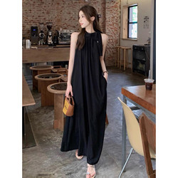 French-Style Off-Shoulder Sleeveless Dress, Summer 2026 New Style, with a Tie-Like Design That Covers the Body, Giving a High-End Feel, Maternity Long Dress