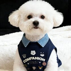 Pet Spring/Summer Polo Collar Dog Vest for Schnauzer, Teddy, Bichon, Small and Medium Dogs, Thin Style for West Highland Terrier