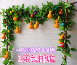 Artificial Gourd Vines, Fruit Vines, Decorative Fake Vegetables, Artificial Plants, Grape Leaves, Hanging Ceiling Air Conditioning Ducts