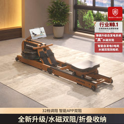 Head Self-Powered Rowing Machine for Home Use, Water Magnetic Dual-Resistance Fitness Trainer, Foldable Rowing Machine Fitness Equipment