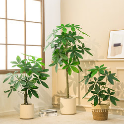 Artificial Green Plant Money Tree Decoration High-End Light Luxury Indoor Fake Potted Plant Living Room Flower Large Floor-Standing Tree Artificial Plant