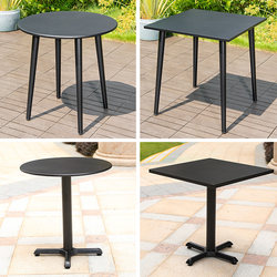 Mojia Outdoor Aluminum Alloy Single Table Courtyard Cast Aluminum Table and Chairs Villa Garden Open-Air Dining Table Waterproof and Sunproof Outdoor Table