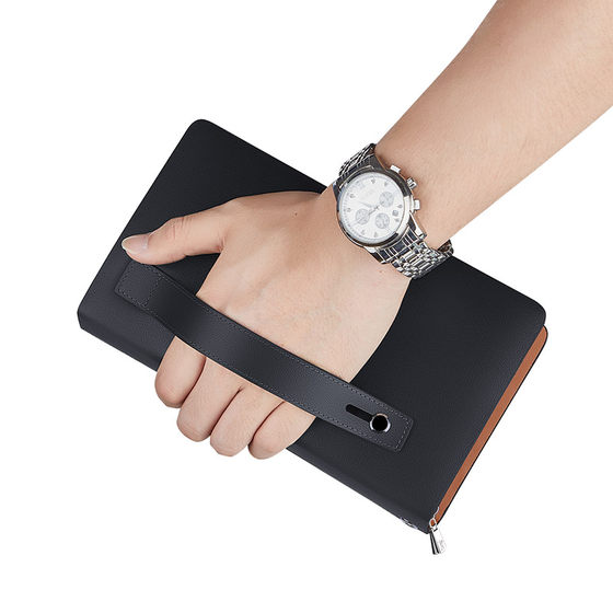 Emperor Paul's clutch wallet men's genuine leather passport bag large capacity driver's license simple card bag integrated handbag