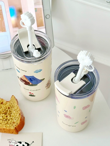 Высококачественный портативный вместительный и большой стакан из нержавеющей стали подходит для мужчин и женщин для школьников со стаканом, простой и элегантный дизайн