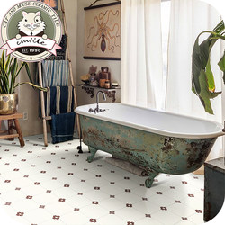 French Retro Tiles 200*200 Brown Red Maillard Floor Tiles Bathroom Kitchen Balcony B&B All-Ceramic Tiles