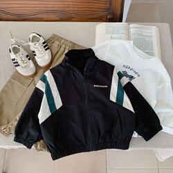 Boys' Spring and Autumn Jacket 2025 New Autumn Clothing Children's Softshell Jacket Early Autumn Thin Baby Jacket Boys' Clothes