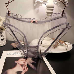 Sexy Sweetheart Girls Department Gauze transparent sexy sexy underwear low waist solid color perspective seductive hot briefs 3 get 1
