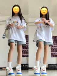 2025 Sweet and Cool Style Summer New High-Waisted Denim Shorts for Women, Elastic Waist, Loose Fit, Petite Wide-Leg Pants, Trendy