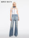 Miss Sixty 25 spring new skirt denim skirt wash multi-button design