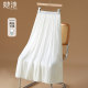 Her pool high waist skirt 2025 spring new women's fashion sweet lady loose waist A -line long skirt