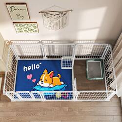 Dog Cage for Medium and Large Dogs with Toilet, Suitable for Home Use, Indoor and Outdoor, for Kittens, Golden Retrievers, Teddy Dogs, Chihuahuas, Pet Enclosure, Dedicated Dog House