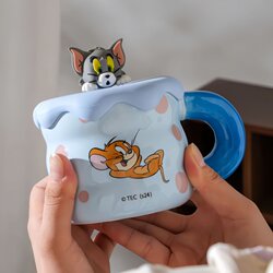 2025 Cute Cartoon Creative Mug Ceramic Cup for Women and Couples Water Cup Dormitory Home Use Souvenir