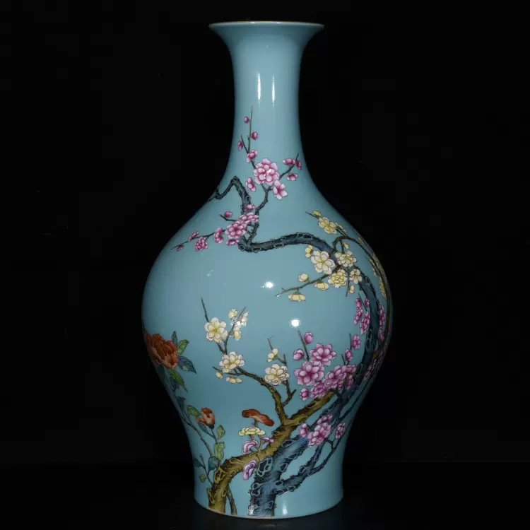 銘品 明代官窯五彩花馬文盤 天啓年製銘 中国古玩古美術