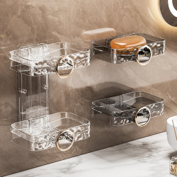 Yuchen Mama Light Luxury Transparent Double Layer Soap Dish