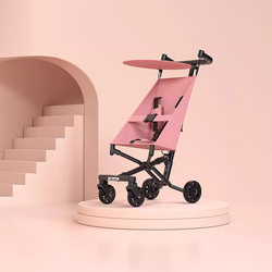 Pocket Stroller, Aluminum Alloy Oxford Cloth Children's Stroller, Foldable and Portable for Walking with Children, Suitable for 0-6 Years Old