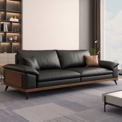 Office Sofa, Simple and Modern, Business Reception, Tea House Booth, Hotel Lobby, Three-Seater Reception Sofa