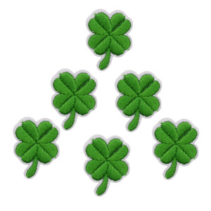 
Cute lucky four-leaf clover embroidered cloth patch clothing patch patch diy down jacket pants decorative hole patch patch