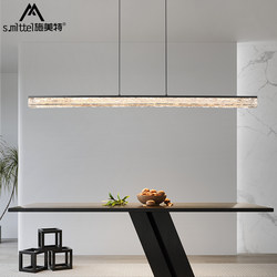 Italian Minimalist Linear Dining Room Chandelier, Light Luxury, High-End, Modern Minimalist Bar Counter, Dining Table, Island Table, Adjustable Length Strip Light