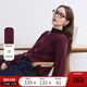 betu Baitu French retro soft waxy sweater women's pullover 2024 winter new round neck purple sweater