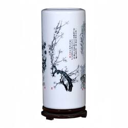 Jingdezhen Ceramic Lucky Bamboo Vase, Chinese-Style Flower Arrangement, Water-Grown Bamboo, Home Living Room Decoration, High-End Product