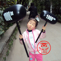 Black Thousand-Ton Hammer Inflatable Hammer Hard Handle Mallet Activity Prop Percussion Stick Mallet Large and Small Sizes  Toys