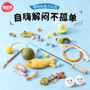 
Cat toy gift package for kittens and young cats, cat amusing sticks, catnip teething sticks, self-pleasure and boredom relief artifacts, cat supplies