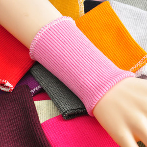 
Pure cotton seamless down jacket threaded cuff fabric thick cotton sweatshirt adults and children universal finished trouser cuffs