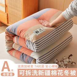 Xinjiang Pure Cotton Spring and Autumn Quilt, All-Cotton Thickened Warm Quilt for Student Dormitory, Detachable Winter Quilt, Cotton Quilt Core, Single Quilt