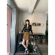 aaaaxbbb Sunset Barcelona three-color big pocket short skirt Korean style versatile temperament A-line skirt