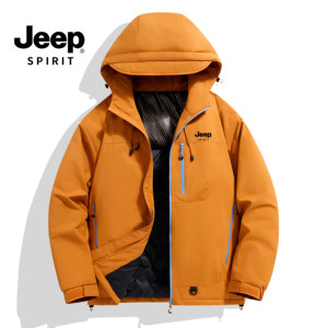 
JEEP Outdoor Jacket C Men's and Women's Autumn and Winter Thickened Warm Cotton Clothes Couple Windproof and Waterproof Jackets