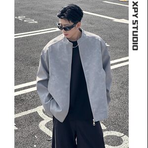 
XPY丨Spring and Autumn Simple and High-end Leather Jacket Versatile Trendy Mist Jacket Men and Women's Same Casual and Handsome Jacket