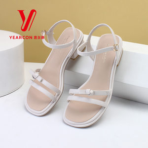 
Yierkang Sandals Women's Summer Thick Heel Fashion Women's Shoes Bow French Skirt One-Click High Heels