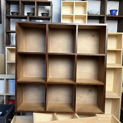 Simple Wooden Storage Box for Home Use, Grid Box for Organizing Socks and Underwear, Tea Cup Drawer, Desktop Wooden Grid