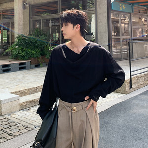 
Hualun spring and autumn bottoming shirt long-sleeved T-shirt men's high-end handsome top Korean style casual boys inner wear