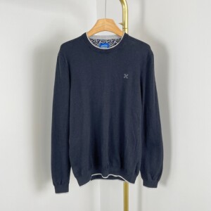 
J2125 foreign trade new men's loose casual round neck sweater spring and autumn warm sweater worn inside and outside