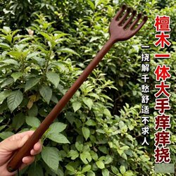 Golden Sandalwood Extended Massage Back Scratcher, Multi-Functional Back Scratcher for the Elderly