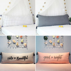 ins Scandinavian Style Headboard Cushion Long Pillow Bed Large Backrest Pillow Soft Cover Removable and Washable Tatami Bed Backrest for Double Bed