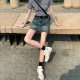 2025 summer new denim short skirt for women high waist retro old sweet and spicy hip slim skirt miniskirt
