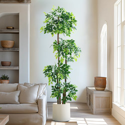 Artificial Green Plant Indoor Flower Large Potted Tree Living Room Decoration Fake Flower Tv Cabinet Decoration Artificial Plant Bonsai