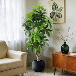 Artificial Plant Potted Fake Money Tree Living Room Fake Tree Indoor Decoration Artificial Tree Floor-Standing Flower Fake Flower Large Green Plant