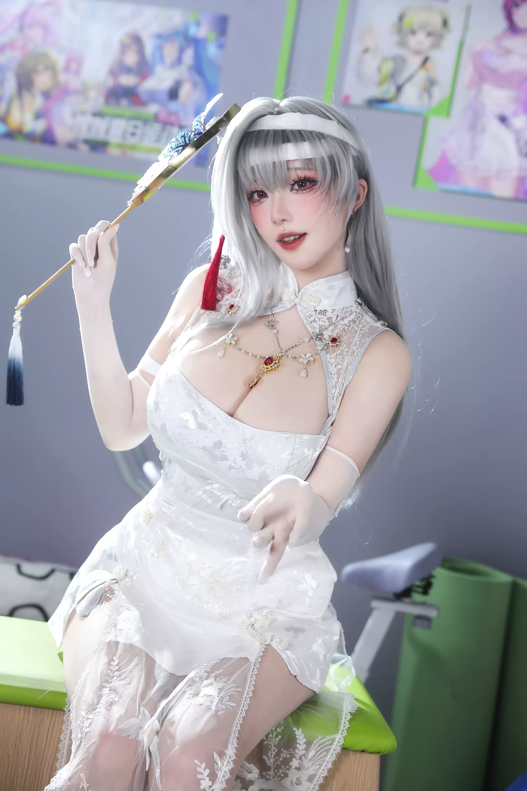 爪爪匣子】NIKKE 神罚蝶恋花语旗袍cosplay 定制