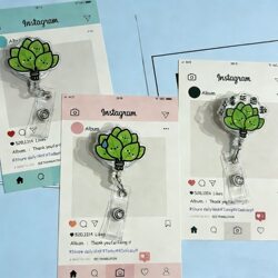Yuzu Leaf Doctor Badge Nurse Student Id Card Holder Work Card Case Lanyard Cute Cartoon Retractable Clip